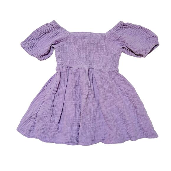 Vivie & Ash Smocked Muslin Puff Sleeve Dress Size 4 - Picture 1 of 6